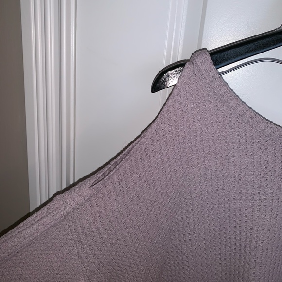 Lavender American Eagle off the shoulder sweater!! - Picture 2 of 4